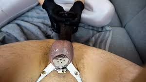 Episode 34 Merciless BBC Strapon Session in White Spandex Leggings for Flat  Chastity Cage Slave 🔐