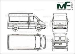 Ford Ft 280 K Transit Box Medium High Roof Wheelbase Short 2000 2d Drawing Blueprints Model Copy Blueprints Ford 3d Modeling Programs
