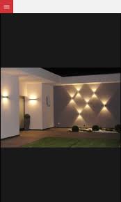 Back Yard Wall Light Feature Modern Garden Design House Exterior Exterior Lighting