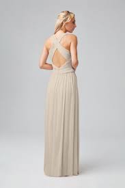 Mesh Long Bridesmaid Dress With Crisscross Back W10974 Our Bridesmaid Collection Bridesmaid Dresses Dresses Bridesmaid