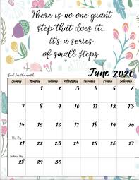 Free Printable 2020 Monthly Motivational Calendars Space For Setting Goals Different Motivational Quote Each Month Holidays Marked