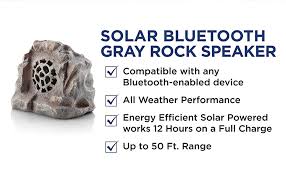 Feb 29, 2016 · r/bluetooth_speakers: Amazon Com Alpine Corporation Qlp542slr Gr Bluetooth Enabled Rock Solar Speaker Grey Garden Outdoor