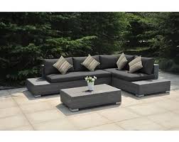 La Z Boy Sectional Seating Couch Charcoal Grey Outdoor Living Sectional Coffee Table Patio Set