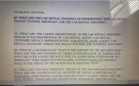 Job summary the rental sales agent completes rental and return transactions. Solved Running Head Car Rental Q4 What Are The Car Renta Chegg Com