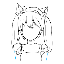 A set of cute anime girls illustrations in various clothes doing different activities with different expressions. How To Draw An Anime Cat Girl Really Easy Drawing Tutorial