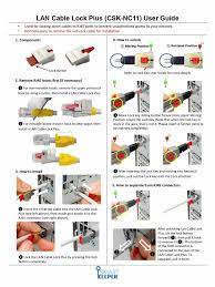The smart keeper lan cable lock, from smart keeper, prevents your local area network connections from being diverted or invaded by unauthorized personnel. Manual Daoltec