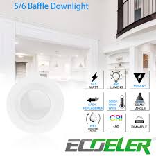 Sunco wafer thin led slims feature: 850lm Energy Star Ul Led Ceiling Down Light Cri90 Smooth Trim 4000k Cool White Ecoeler 5 6 Dimmable Led Downlight 12 5w Retrofit Recessed Lighting Electrical Bonsaipaisajismo Recessed Lighting