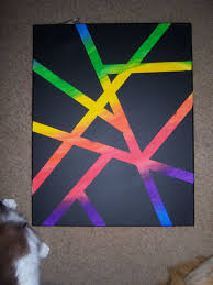 Pin By Shelly Jones On Crafts And Diy Masking Tape Art Easy Canvas Art Tape Art