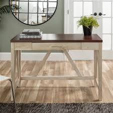 Shop wayfair for all the best modern farmhouse desks. 46 In Rustic Modern Farmhouse Computer Desk With Drawer White Brown Lowe S Canada