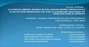 Contoh kajian tindakan bahasa ingg. Ulasan Jurnal Kajian Tindakan