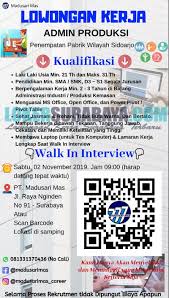 Cari berdasarkan lokasi, area sekitar, nama property, nama project, atau nama developer. Walk In Interview Di Pt Madusari Mas Surabaya Terbaru November 2019 Lowongan Kerja Surabaya Januari 2021 Lowongan Kerja Jawa Timur Terbaru
