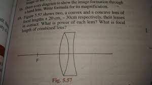 I have found the formula for the effective focal length f of two thin lenses with focal lengths f 1 and f 2 separated by distance d to be. How To Find The Focal Length Of Combination Of Lens Physics Topperlearning Com Chcm9g88