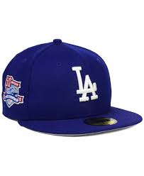New Era Los Angeles Dodgers Anniversary Patch 59fifty Cap Hats For Men New Era New Era Hats