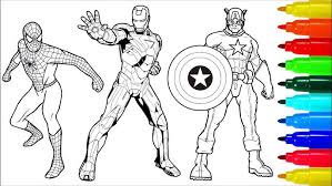 Christmas tree coloring pages to color and paint ( 41 ). Spiderman Wolverine Iron Man Coloring Book Colouring Pages For Kids With Colored Markers Youtube