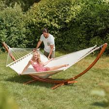 We have been looking for a double hammock for some time and loved this one with the canopy because of the intense south florida sun. Hammock Xxl With Wooden Frame For 2 Persons Garden Hammock Free Standing Hammock Double Hammock White