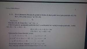 Functia de gradul ii, exercitiu cu parametru real rezolvat. Sa Se Determine Functia De Gradul Al Doilea Al Carei Grafic Contine Punctele A 3 2 B 1 6 C 2 12 Brainly Ro