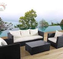 Synthetic Plastic Rattan Sofa Set Waterproof Outdoor and ...