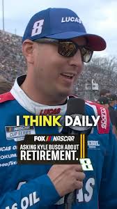 Chris Myers asks Kyle Busch if he is considering retirement. #NASCAR