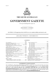GOVERNMENT GAZETTE