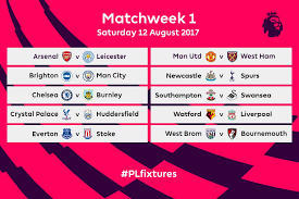 All fixtures premier league women's super league carabao cup fa cup championship league one league two bundesliga serie a la liga ligue 1 champions league europa league women's champions league scottish premiership scottish championship. Breaking 2017 2018 Premier League Fixtures Released See All Chelsea Fixtures Daily Times Nigeria