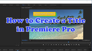Adobe premiere clip is a free video editing app for your ios or android devices. How To Create A Title In Adobe Premiere Pro Youtube