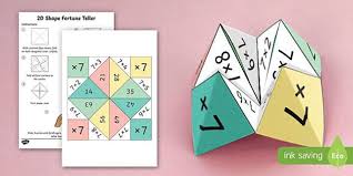 7 Times Table Fortune Teller 7 Times Table Times Table Fortune Teller Activity Craft Fold Times Times Tables Times Tables Activities Teach Times Tables