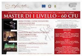 I Master Di I Livello In Ambito Artistico Musicale In Calabria