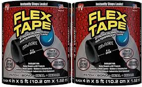 It's even waterproof, so you can have it on hand for a *rainy day*. Flex Tape Rubberized Waterproof Tape 4 X 5 Black 2 Pack Amazon Com Industrial Scientific