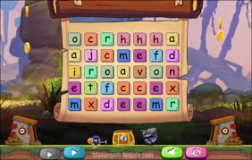 This literacy game sees you push word barrels around into the correct category of either proper nouns, common nouns, adjectives or comparative adjectives in order to escape from the forbidden chamber. Boggle Online A Word Finder Puzzle Free Great Word Game For Kids