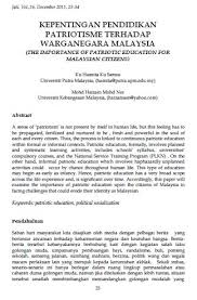Pendidikan khas di malaysia telah bermula sejak tahun 1920an. Kepentingan Pendidikan Patriotisme Terhadap Warganegara Malaysia The Importance Of Patriotic Education For Malaysian Citizens Jati Journal Of Southeast Asian Studies