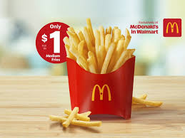 If mcdonalds isn't quite your thing, go ahead and comment whatever other restaurant (preferably fast double qp, plain, no cheese, large fries & fruitopia. Mcdonald S Canada Offers 1 Medium Fries At Walmart Locations For A Limited Time Canadify