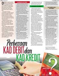 Kena bayar yuran tahunan (bukan semua bank ) 4. Perbezaan Kad Debit Dan Kad Kredit Klik