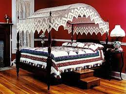 The queen and full should have one center support (as shown in the diagram). Full Size Fishnet Canopy Single Diamond Design King Size Canopy Bed Queen Size Canopy Bed Bed Design