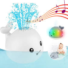 Baby shark sing and swim bath toy. Baby Bath Toys Spray Water Whale Led Light Up Bath Toys For Kids Electric Whale Induction Water Spay Ball Bathroom Bathtub Toys Kid Toy Play