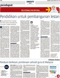 Sebuah plan tindakan kebangsaan, malaysia telah berjaya. Pendidikan Untuk Pembangunan Lestari Klik