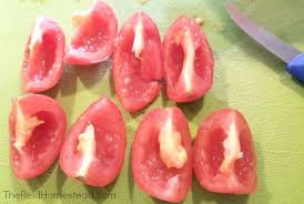 Root vegetables, such as potatoes, onions, sweet potato and garlic, are best stored in a dark, dry place because the fridge can cause the root vegetables to rot faster. Tips For Saving Your Own Tomato Seeds