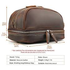 tiding leather toiletry bag travel organizer cosmetic bag shaving dopp kit for men amazon ca beau bolsas masculinas necessarie masculina necesserie masculina