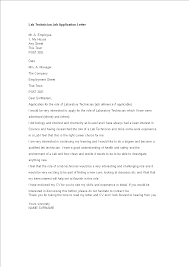 Lab Technician Job Application Letter Templates At Allbusinesstemplates Com