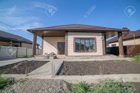 Explore single storey house designs and make your dream home a reality with sydney, newcastle your dedicated single storey home builders in newcastle, sydney, the central coast & the hunter. Single Storey House Isolated Single Storey House Front View Stock Photo Picture And Royalty Free Image Image 147158696