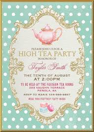 Tea Party Invitation High Tea Bridal Shower Tea Digital Email Printable Diy Gold Pink Aqua Macarons Teapot Kitchen Tea Birthday Mint Brunch High Tea Invitations Tea Party Baby Shower Invitations Tea