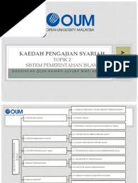 Jangkamasa pengajian dan kaedah i. Sistem Pemerintahan Islam