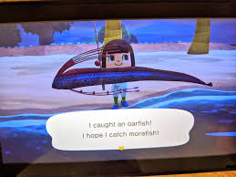 New horizons switch (acnh) guide on oarfish. Cherlynn Low On Twitter Animal Crossing Alert I Caught This Motherfuckin Oarfish That S Actually A Baby Gyarados How Much Do You Think It Ll Sell For Not Actually Gon Sell It