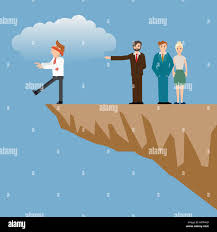 Employee point to the wrong path Stock Vector Image & Art - Alamy