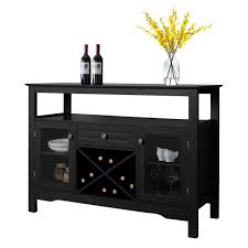 Great savings free delivery / collection on many items. Black Sideboard Wine Cabinet Home Kitchen Dining Room Buffet Cupboard Table With Storage Drawer Adjustable Shelf Glass Display Cabinet Black Buy Online In Bahamas At Bahamas Desertcart Com Productid 229823304