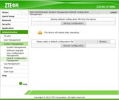 Use the default username and admin password for globe zte zxhn h108n to manage your router/modem with full access rights. Zte Zxhn H108n Screenshot Systemmanagementdefaultconfigurationmanagement