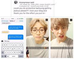 Tae's was so long because i had to try and make it . Photo By Sophie Lewis Bts Imagine Bts Scenarios Jealous Boyfriend