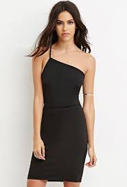 Strappy One Shoulder Dress Mini Black Dress Fashion Forever 21 Cocktail Dress