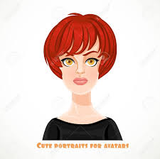 You must try this look if you like to experiment with the colors, and then you always have the option of turning them back into brown or black, so there is no harm in getting your hair red for a short period of time even long if you like it. Beautiful Young Woman With Lush Short Hair Of Dark Red Hair Portrait For Avatar Isolated On A White Background Royalty Free Cliparts Vectors And Stock Illustration Image 89039398