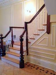The treads and rail are done in stained iroko. Victorian Staircase Staircase Design Victorian Staircase Stairway Design