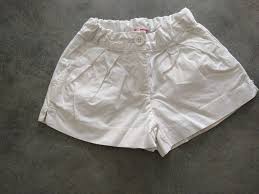 Short Court Dpam 5 Ans Fille Short Court Short En Velours Pantacourt Blanc